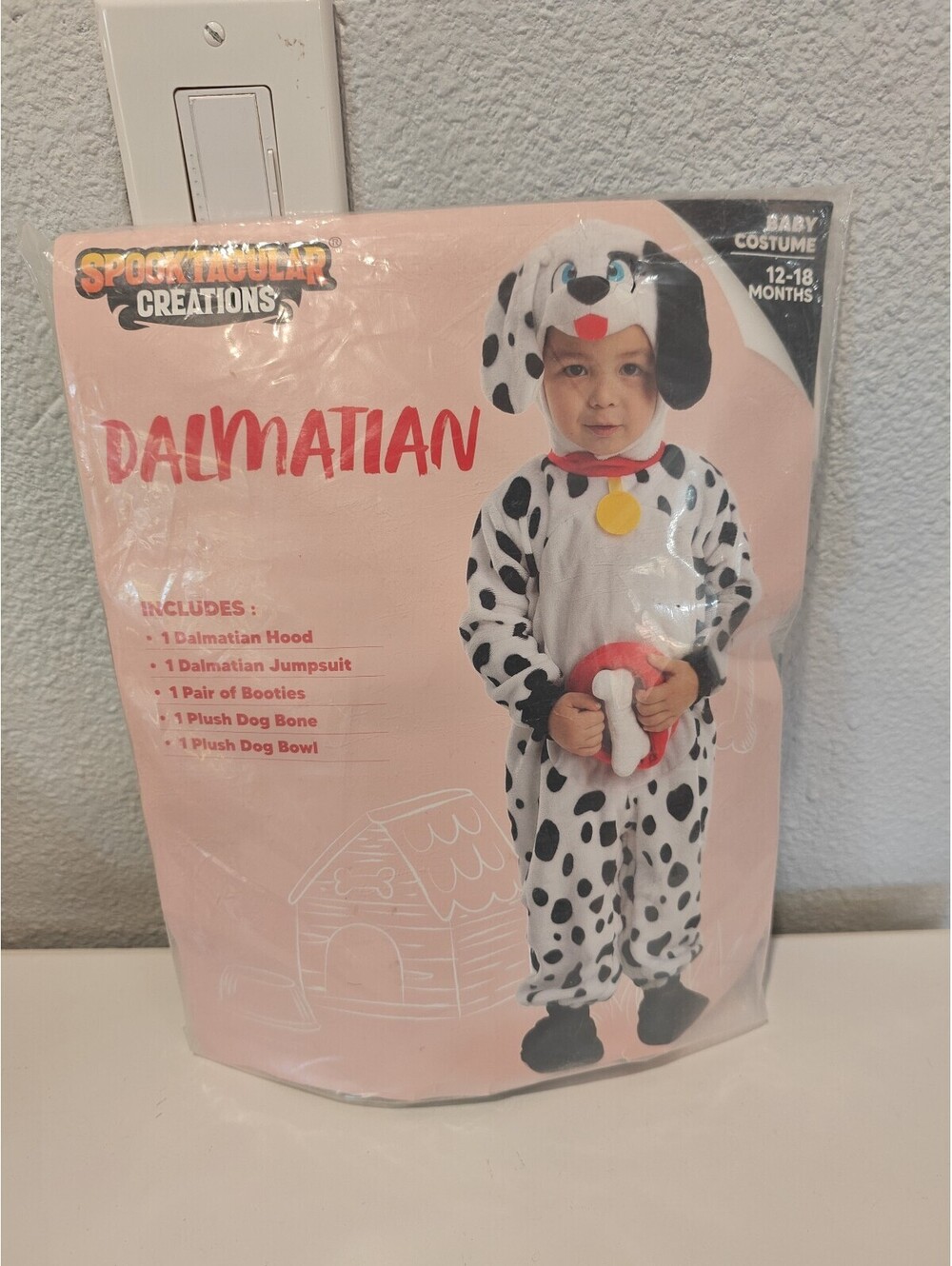 Baby Dalmatian Costume 12-18 Months with Hood, Jumpsuit, and